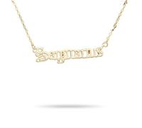KIXZSAZ Dodici segni zodiacali lettera fascino costellazioni zodiaco collana fai da te comodo ciondolo per i regali del festival dell'amante, Oro Sagittario