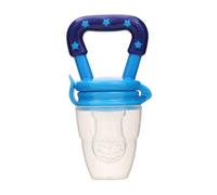 KIXZSAZ Durevole mangiatoia per frutta per bambini con coperchio, comodo e facile da installare, ciuccio per bambini in silicone alla moda, solido e stabile, Blu, S