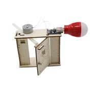 KIXZSAZ Esperienza di apprendimento dinamico con generatore di apertura della porta giocattolo Modello manuale in legno per bambini Stimola l'interesse per la scienza e la