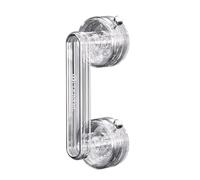 KIXZSAZ Forte aspirazione per la porta del bagno ABS, aspirazione riutilizzabile per un facile riutilizzo della maniglia della porta della barra di aspirazione del bagno, Colore trasparente