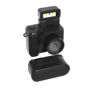 KIXZSAZ Fotocamera con schermo e luce flash incorporata per registrazioni notturne limpide Mini fotocamera con registratore retrò in ABS, Viene fornito con una base