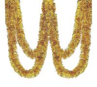 KIXZSAZ Ghirlanda di paillettes natalizie, ornamenti pendenti in argento intrecciato, consistenza morbida, decorazioni semplici e accattivanti, accenti natalizi, D'oro