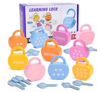 KIXZSAZ Gioco di sblocco con numeri e lettere corrispondenti Giocattolo per il potenziamento del cervello per bambini piccoli Addestramento in ABS Memoria del giocattolo puzzle per bambini