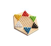 KIXZSAZ Gioco educativo di dama in legno che promuove il gioco interattivo tra genitori e figli, migliora le capacità di pianificazione strategica. da tavolo esagonale cinese. Dama giocattolo.