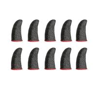 KIXZSAZ Gioco per cellulare Manicotti per punta delle dita Touchscreen Coperture ultrasottili Protezioni per guanti da giocatore in maglia sensibile in fibra d'argento, No.02