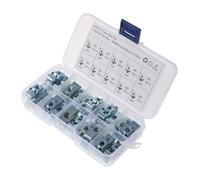 KIXZSAZ Il dado in zinco blu e bianco con viti garantisce una lunga durata per le parti automobilistiche Compatto in metallo con dado a forma di U