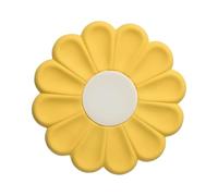 KIXZSAZ Il resistente tappetino in silicone a forma di fiore è essenziale come sottobicchiere antiscivolo per bevande che supporta la disposizione dei, Giallo, 17x17x0.745 cm