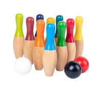 KIXZSAZ Il set da bowling per bambini con birilli in legno e palla coinvolge i giovani studenti attraverso attività divertenti come il gioco della palla da bowling per bambini. Set per con