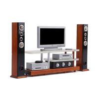 KIXZSAZ Il set di casa delle bambole in miniatura include un Per sistema audio per TV, un telecomando e accessori chiave che migliorano le esperienze di gioco creative. Miniatura per casa delle