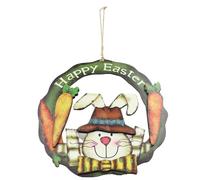 KIXZSAZ Incantevole Happy Easter Door Sign Pendant Puntelli Festive Hanging Decorazione colorata Placca da parete leggera Layout, Buona Pasqua
