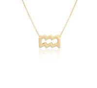 KIXZSAZ Ins Twelve Segno zodiacale Costellazioni vintage Tema Collana dell'amicizia Ins Catena di gioielli Confortevole ciondolo delicato, Oro acquario