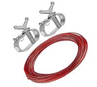 KIXZSAZ Kit verricello per Cavo di Copertura per Piscina Manicotto per sorgenti termali Invernali Chiusura in Acciaio Rivestito in plastica per Il Fissaggio sopra Le Piscine