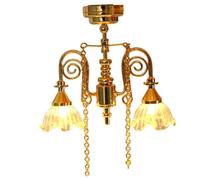 KIXZSAZ Lampadario in miniatura, squisito lampadario a batteria per case,B
