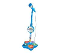 KIXZSAZ Microfono e supporto catturano i bambini con musica emozionante, cantano insieme e divertono, coinvolgono nell'espressione creativa con luci , Blu , 100x21cm
