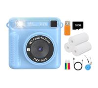 KIXZSAZ Mini fotocamera a stampa istantanea per bambini Scocca non tossica resistente agli urti e batteria a lunga durata ABS H1 Fotocamera per bambini, blu