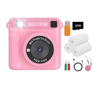KIXZSAZ Mini fotocamera a stampa istantanea per bambini Scocca non tossica resistente agli urti e batteria a lunga durata ABS H1 Fotocamera per bambini, Rosa