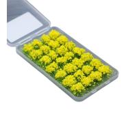 KIXZSAZ Mini piante, arbusti, fiori, scenari, 187 135, stile realistico, fai da te, modelli architettonici, multiuso. Questi ciuffi d'erba cespugliosi sono adatti a vari scenari, Giallo, 8mm-10mm