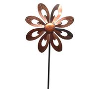 KIXZSAZ Mulino a vento rotante decorativo per girandola da esterno per prato e giardino, Oro Rosso, 22x9.5x68 cm