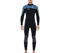 KIXZSAZ Mute 3MM Muta da Sub in Neoprene SCR Sutura Senza Cuciture Tuta da Surf in Tessuto a Tre Strati Confortevole per Lo Snorkeling Nuoto, Blu Uomo M