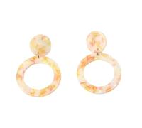 KIXZSAZ Orecchini pendenti da ragazza Moda da indossare ogni giorno Orecchino donna con foro per l'orecchio Regalo amico Cerchio liscio Accessorio per orecchini a bottone per ragazza