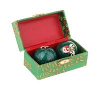 KIXZSAZ Palline da Massaggio per Le Mani, Palline Baoding, Esperienza utente, incoraggiamento dell'attività Regolare di Dita e Polsi, Esercizi Cinesi, Gossip Green, Diametro 42mm