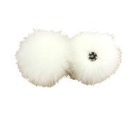 KIXZSAZ Pelliccia finta Capelli Soffici Per Pompon Palla Pom Per unico e flessibile fai da te per cappelli e sciarpe Grande Pom Palla Peluche Fai da te Poms , Bianco