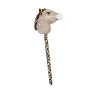 KIXZSAZ Peluche a forma di cavallo con bastone, leggero e facile da trasportare, regalo adatto per piccoli cavalieri, che garantisce divertimento a lungo termine per i bambini. , Beige , 70x30cm
