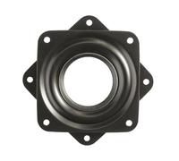 KIXZSAZ Piastra girevole girevole per sedie nera da 8 mm di spessore con rotazione fluida e facile processo di installazione Piastra per sedie nera da 0,8 mm spessore Vassoio per sgabello