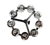 KIXZSAZ Piatto Hi Hat Tamburello Accompagnamento di Danza Che Offre Un Suono Brillante e Nitido Jazz E Strumentale Forte Piatto Hi Hat Tamburello Strumento a Percussione, Argento singolo, 15.5 cm