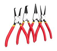 KIXZSAZ Pinza per anelli elastici di facile produzione da 4 pezzi per una rimozione precisa della clip di fissaggio. Mini pinza per anelli elastici compatta in acciaio al carbonio
