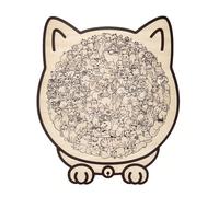 KIXZSAZ Puzzle in legno 3D da 135 pezzi a forma di gatto, puzzle in legno con forme color Morandi, innovativo per la decorazione, Colore originale del