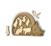 KIXZSAZ Puzzle in legno a forma di gatto Puzzle IQ per menti logiche in legno altamente impegnativo per gatti per gatti, digitare+3