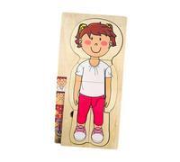 KIXZSAZ Puzzle portatile con parti del corpo Puzzle educativo per bambini Viaggio e tempo di gioco Senza sbavature o schegge educativo Giocattolo per bambini in età prescolare