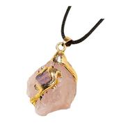 KIXZSAZ Saggezza e collana per collana avvolta nella di cristallo per la crescita delle pietre per un giorno elegante di pietre, Cristallo rosa