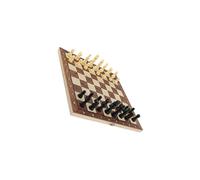 KIXZSAZ Scacchiera con dama e backgammon per principianti ed esperti. Portatile, adatta a tutti i giocatori di dama. Scacchiera pieghevole per backgammon. I, Marrone, S