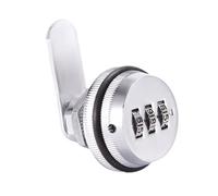 KIXZSAZ Serratura a camma di sicurezza in metallo con serratura a combinazione JZK per armadietto per cancello da giardino camma triangolo in lega con combinazione 3 cifre, Argento 19X30 mm