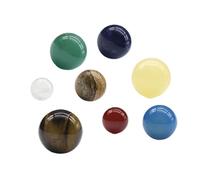 KIXZSAZ Set di 8 sfere lucidate raffiguranti i pianeti del Per sistema solare, realizzate a mano con colori vivaci, per lezioni di scienze, coinvolgenti per insegnanti e astronomi.