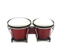 KIXZSAZ Set di batteria Bango con chiavi di accordatura - Performance di giocattoli per bambini e tamburo di legno per l'istruzione prescolare con chiavi di accordatura, vino rosso
