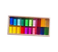 KIXZSAZ Set di blocchi da costruzione arcobaleno, gioco di impilamento, colori vivaci e coinvolgenti, sviluppa il fascino per i numeri e le forme nei bambini. Set blocchi da, Stile A