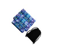 KIXZSAZ Set di dadi per l'insegnamento della matematica D6, bomboniere per giochi di ruolo, giochi carte e oggetti didattici, set dadi fai da te per ruolo, Viola verde, 1.6 centimetri