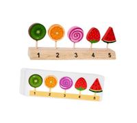 KIXZSAZ Set di giocattoli in legno per bambini, include cibo per bambini, accessori da cucina, giocattoli per, realistici per, .., Lolly, 21.7x4x9cm