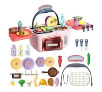 KIXZSAZ Set di giocattoli per stoviglie di simulazione Facile da afferrare per la coordinazione -mano ABS Dimensioni del gioco per picnic Non tossico per bambini Varietà , Rosa