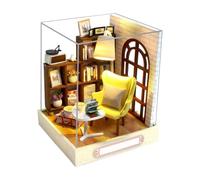 KIXZSAZ Set di puzzle creativi da costruzione 3D con casa delle bambole in legno realizzata a mano e accessori realistici come un oggetto da collezione e decorazione per la casa