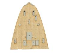 KIXZSAZ Set di puzzle per portaerei in legno fatto a mano per bambini, kit di aggiornamento per parti modellini barche, ponte in legno modificato con catena ancoraggio. Kit modello Ark Royal, set da
