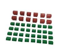 KIXZSAZ Sfida del Gioco da Tavolo con Pezzi di Ricambio per Il Gioco dell'hotel, tra Cui 12 Case Rosse e 32 Case Verdi, per Giocatori di Tutte Le età. Supplemento per Pezzi Hotel in plastica.