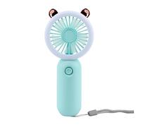 KIXZSAZ Simpatico ventilatore portatile con piccola luce notturna per l'estate La luce notturna a LED non è un ventilatore, può essere utilizzata come di emergenza. È, lago Blu