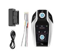 KIXZSAZ Sostituzione telecomando Smart LCD per auto chiave LCD Smart Key per auto per tutti i modelli con pulsante di avvio/arresto motore, Argento