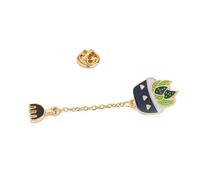 KIXZSAZ Spilla a forma di cartone animato Modello vegetale Spilla smaltata Accessori con clip per maglione a catena Spille per gioielli da regalo carino per ragazze, C1134-2