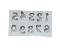 KIXZSAZ Stampo in silicone fai-da-te Numero alfabeto Sugarcraft Stampi da forno Torte Creazione di stampi per modellare Prop Attrezzo per decorare torte fondenti, Numeri