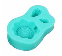 KIXZSAZ Stampo in silicone per ceppo di albero di cartone animato Stampo per pasticceria fondente Stampi per cioccolato leggeri portatili resistenti all'usura Strumenti cottura